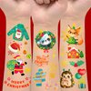 EMOME Metallic Glitter Christmas Tattoo, Xmas Party Favors Tattoo Special for Christmas Stocking Stuffers, Kids Tattoo Sticker for Girls Boys Christmas Prizes（12 Sheets)