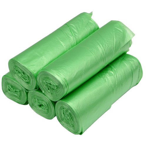 Kitchen Garbage Bags and Green Trash Bag, 100 Counts 4 Gallon 45x60Cm Kitchen Trash Bags with Handles for Bathroom Trash Bags, Small Trash Bags, Contractor Bags (100pcs Green 45x60CM)