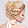 ANCIRS 3 Pack Pearl Bride Wedding Hair Comb & 2 Pack Silver Bridal Side Hair Pins for Women & Girls