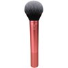 Real Techniques Powder Brush, Ultra Plush Synthetic Bristles, Aluminum Ferrules to Build Coverage, Cruelty Free, Mattified Finish, For Foundation, Setting Powder, Bronzers, Orange, 1 Count