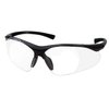 grinderPUNCH Full Lens Magnification Safety Glasses with Black Frame | Clear Lens | | Magnifying Reading Eyewear (+2.00 Diopter)