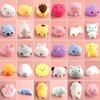KUUQA 30 PCS Squeeze Animal Toys Cute Cat Panda Squishies Easter Egg Fillers Mini Soft Squeeze Stress Relief Toys Birthday Party Favors Goodie Bag Stuffers for Kids