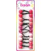 Dream World Ponytail Holder 20 MM Bead Assorted Shades of Pink 10 Piece Pack