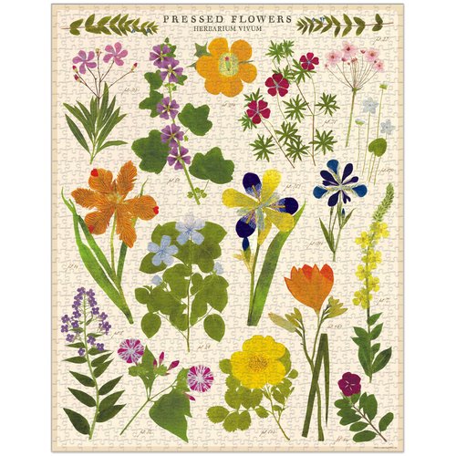 Cavallini 1000 Piece Puzzle, Pressed Flowers (PZL/PF)