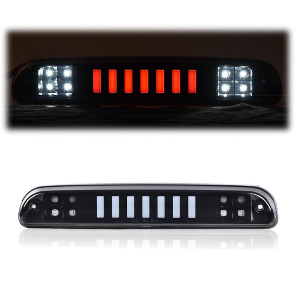 G-PLUS LED 3rd Rear Type I Brake Light Cargo Lamp Compatible with Ford F250/F350/F450/F550/Super Duty 1999-2016,Smoky Lens Black Housing YC3Z13A613BA,CC3Z13A613B