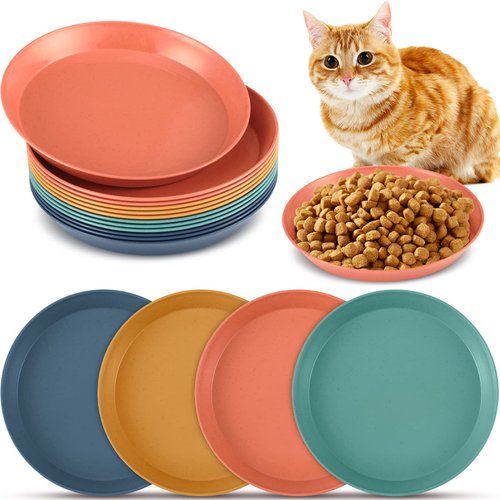 Gerrii 12 Pieces Whisker Fatigue Relief Cat Bowl 6 Inch Shallow Cat Food Dish Cat Wet Feeding Bow...