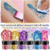 JUYRLE Body Glitter, Face Glitter- 31Pcs DIY Body Glitter Making Kit, Makeup Glitter Gel Hair Glitter Eye Glitter Sequins Mermaid Gel Make Your Own Body Glitter Gifts for Women Festival, Rave, Party