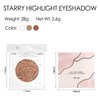 Erinde Shimmer Glitter Eyeshadow Palette, Korean Eye Glitter Makeup, Ultra-Blendable, Sparkle Silver Champagne Gold Eye Shadow, Single Shade Metallic Pigmented Color, 04#