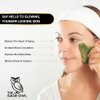 Sage Owl Gua Sha Face Massager Tool - Neck, Jawline Sculptor, and Face Sculpting Tool for Your Daily Skin Care Routine - Anti-Aging Beauty Tools Guasha Jade Stone