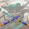 Cosplay Anime ONE Piece Zoro Swords Building Blocks Set, 22.8in Samurai Katana Zoro Sword Building Blocks with Scabbard & Stand, Cartoon Roronoa Yamato Sword Model