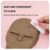 ANNAFRIS Lash Mannequin Head,Eyelash Extension Mannequin Head with 4 Pairs Replaced Eyelids,Mannequin Head for Lash Extension Training(Skin Color)