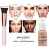 PHOERA Foundation Makeup Set,Matte Lipstick Set, PHOERA Primer, PHOERA Powder, PHOERA Highlighter and Contour, PHOERA Concealer, Foundation Brush Makeup Powder Brush Concealers Brush, Makeup Sponge