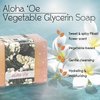 Nabila K Vegetable Glycerin Bar Soap, for Body, Face, and Hands, Aloha 'Oe, Single Bar Hand Soap, Body Glycerine Soap Bar 4.5oz/127.5g each