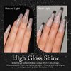 RARJSM Reflective Glitter Gel Nail Polish Nude Light Brown Pink Sheer Jelly Gel Polish Flash Diamond Sparkle Rainbow Silver Shimmer Soak off Curing Requires 15ml Single Bottle for Home Salon