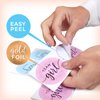 2.25” Gender Reveal Stickers for Party Invitations and Voting Games (80 Count) - Team Boy and Team Girl Labels with Gold Foil for Reveal Parties and Baby Showers | Easy to Peel and Stick (Circle)