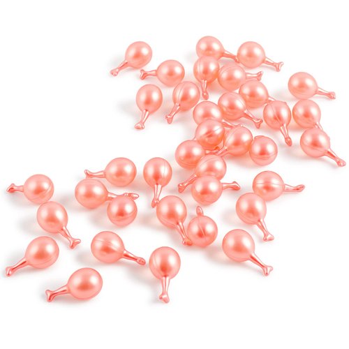 MIVAVO Keratin Hair Treatment Hair Care Capsules For Dry And Damaged Hair Suitable For Hair Care After Dyeing Exquisite Glass Bottle Packaging (Pink) 36 Capsules