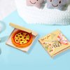 Miniature Pizza Box Set, 1:6 1:12 Ratioi Dollhouse Food Model Set Doll House Furniture Supplies，Dollhouse DIY Accessories，Dollhouse Furniture Shooting Props