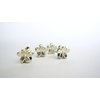 Generic Micro mini extra tiny silver flower acrylic hair claw clip (Clip quantity: 10 Clips)