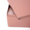 Tianhui Food Storage Containers Tin Box Kitchen Pantry Organization Metal Box, Rose Gold, Square