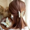 Butterfly Hair Clips, Tortoise Shell Cellulose Acetate Barrettes Claw Clips No-Slip Grip French Design Hair Jaw Clips Clamp Small Hair Accessories for Women Girls Ladies (3 Pack)