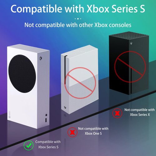 BracNova Wall Mount Kit for Xbox Series S,Steel Mount Includes Detachable Controller Holder and Headphone Stand （NOT for Xbox ONE S）