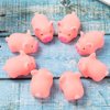 HAKACC 20 PCS mini Rubber Pig Baby Bath Toys Pink Rubber Screaming Sound Piggie Party Favors for Kids