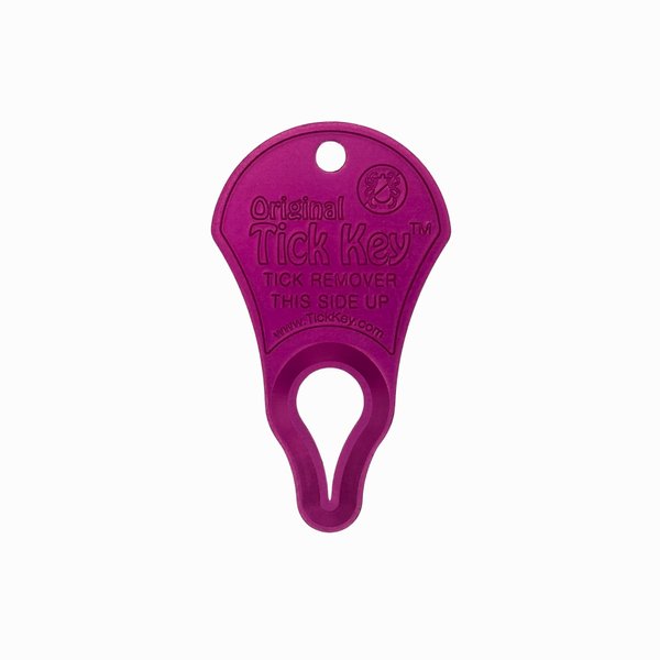The Original Tick Key - Tick Detaching Device - Portable, Safe and Highly Effective Tick Detaching Tool (Pink)