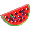 Skrtuan Wooden Lacing Threading Toys Wood Block Puzzle Car Airplane Travel Game Montessori Early Development Fine Motor Skills Educational Gift for 3 4 5 Years Old Toddlers Baby Kids, 1 Watermelon