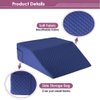 Wedge Pillow Cover case Leg Elevation Pillowcase Knee Post-Surgery Bed Wedge Replacement case with Pocket (Cover Only) - 24x21x8 Pillow Protector