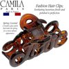 Camila Paris CP1377 French Hair Clip for Women, 2 inch Girls Hair Claw Clips Jaw Tortoise Fashion Durable and Styling Hair Accessories for Women, Strong Hold No Slip Grip, Made in France