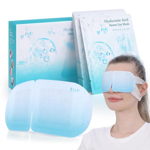 LC-dolida Heated Eye Mask for Dry Eyes, Hyaluronic Acid Steam Eye Mask, Disposable Self Heating Eye Mask for Sleep 7.01