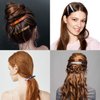 12 Pieces Hair Barrettes for Women Tortoise Shell Hair Barrettes Acetate French Skinny Hair Clip Automatic Ponytail Barrettes for Women Fine Hair Thin Hair Accessories
