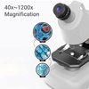 HYRENEE Microscope for Kids - Up to 40-1200x Zoom,STEM Kit with Microscope,Prepared Slides, Built-in LED Light and Configured Various Operating Tools, Science Microscope Kit for Kids 5-7 8-12