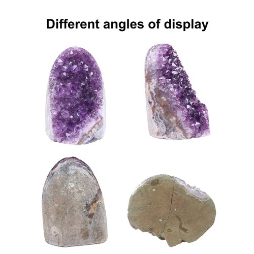 AMOYSTONE Natural Amethyst Quartz Cluster 1-2 LBS Crystal Stone Purple Small Irregular for Healing Reiki Home Decoration