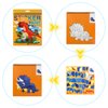 2 Pack Crafts for Kids Ages 4-8 Sticker Paint Books, Sticker Books for Kids Ages 4-8 Boys and Girls Birthday Gifts Party Favor, Travel Activity Book Set for Learning (Dinosaur+Ocean)