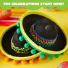 JOYIN 6 PCS Cinco De Mayo Fiesta Fabric and Straw Sombrero Headbands Party Costume for Fun Fiesta Hat Party Supplies, Luau Event Photo Props, Mexican Theme Decorations and Party Favors