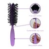Styling Gear Detangling Hair Brush Nylon Bristles 7 Row Teasing Womens Brush For Thick Hair Small Travel Hairbrush Brush For Hair 1 Pcs. (Lavender)