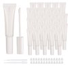 COSIDEA 50 pack Empty White 15ml Squeeze lip gloss tubes with wand 0.5oz soft lipgloss container chapstick containers empty tube