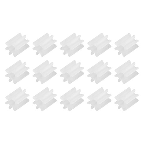 MECCANIXITY 15Pcs Plastic Gears 8 Teeth Plastic Shaft Gears Model 082AA Reduction Gear for RC Car Model DIY Robot,White Module 0.5