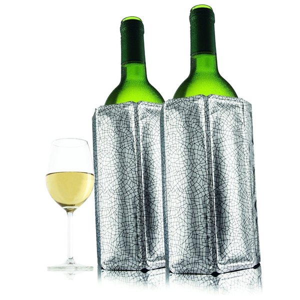 Vacu Vin Active Wine Cooler Silver, Set of 2