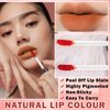 ZHISHUDL Lip Stain Tint Peel Off Lip Tint Stain,Peel Off Tattoo Tinted Lip Stain Long Lasting Waterproof Matte Liquid Lipstick Lip Gloss Makeup Gift - 01