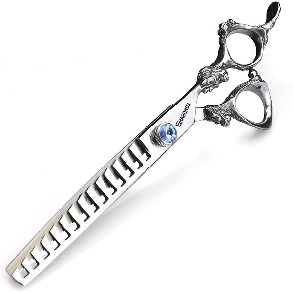 7 inch scissors / 19 cm black/gold/silver professional hairdressers trim hair and trim hair sharp high hardness stainless steel scissors set (7inch-D)