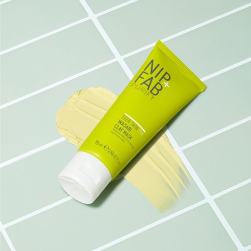 Nip+Fab Teen Skin Fix Wasabi Clay Mask, 2.54 fl oz, Purifies Congested Pores with Kaolin Clay and BHA Salicylic Acid, Healing and Moisturizing Formula