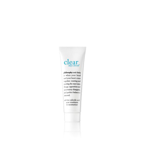 philosophy clear days ahead oil-free acne treatment & moisturizer - face moisturizer with salicylic acid - effectively reduces breakouts - 2 fl oz.