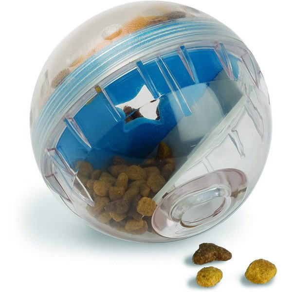 Pet Zone IQ Treat Ball Dog Treat Dispenser Toy Ball Interactive Dog Toy - 4" Dog Food Toy Stimulation, Slow Feeder