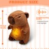 NXNYNZ Capybara Breathing Stuffed Animal, Anxiety Relief Capybara Sleeping Plush with Realistic Breathing Motion and Soothing Music Lights Portable Plushies Birthday Gifts for Adults and Kids