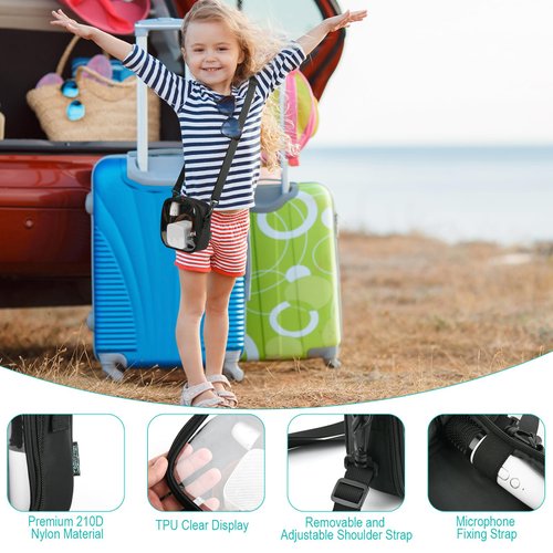 Beautyflier Mini Karaoke Machine Shoulder Bag for Kids, Sling Bag for Portable Bluetooth Speaker and 2 Microphones, Crossbody Bag for Mini Bluetooth Speaker, Fits Travel and Outdoor (Bag Only)