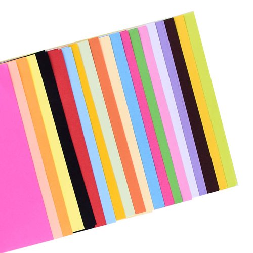 Colored Paper, Colored A4 Copy Paper, Crafting Decorating Cut-to-Size Paper 100 Sheets 20 Colors for DIY Art Craft (20 * 30cm)