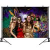 CHAIYA 7X5FT Mardi Gras Theme Photography Backdrop Masquerade Backgrounds Birthday Dancing Party Photo Booth for Wedding Bachelorette Party Decorations Banner