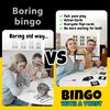 Bingo with a Twist Party Game, Bingo with Action Cards, Fun Twist on Traditional Bingo, Bingo Action Cards with a Block, Swap, and Steal, no More Bingo Balls, It's Anyone's Game! (Family Edition)